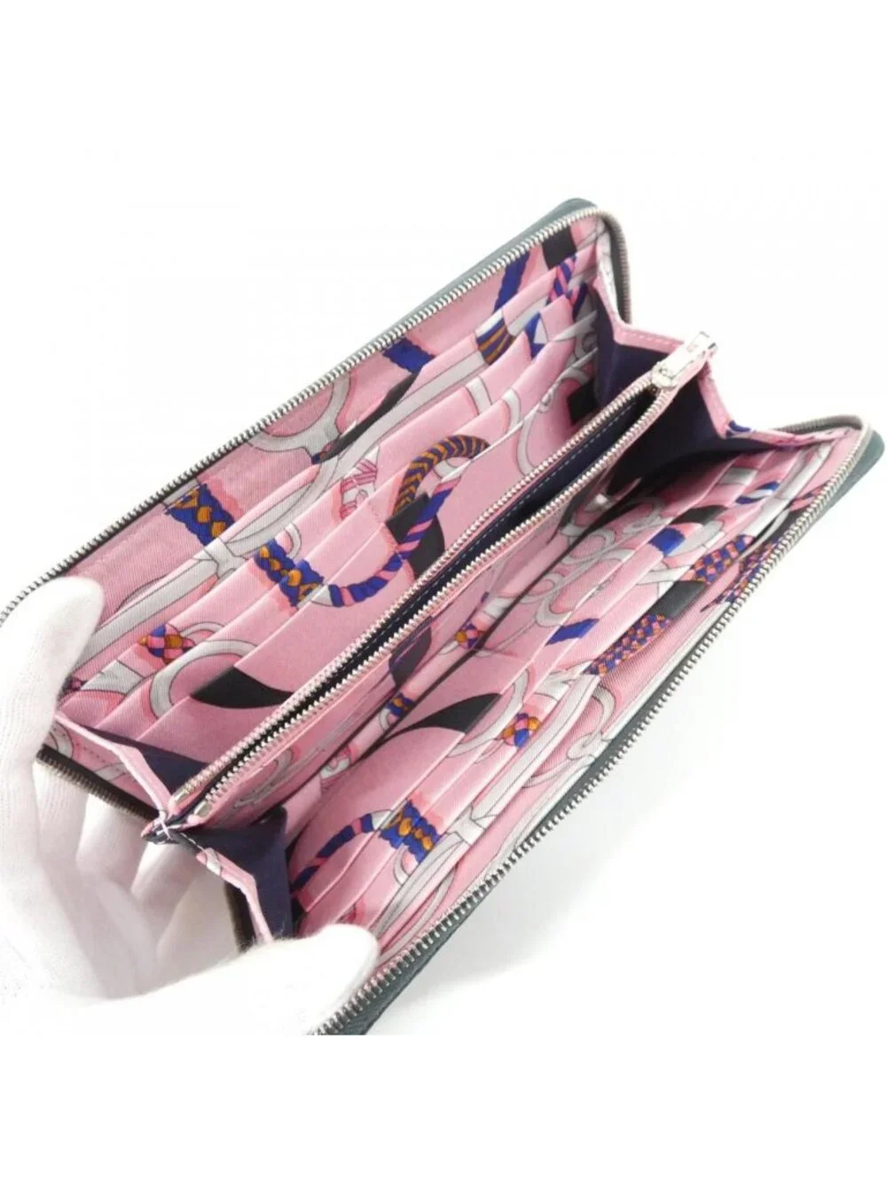 Hermes Panoplie Equestre Silk in Classic CK Wallet